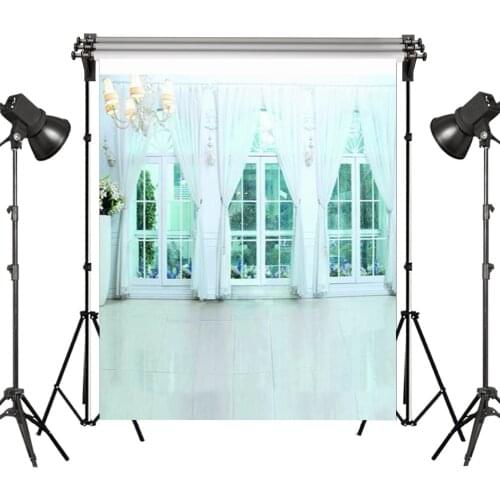 Polyester White Curtain Floor Windows Washable No Crease Background Photography Backdrops Studio Props Photographic Seamless