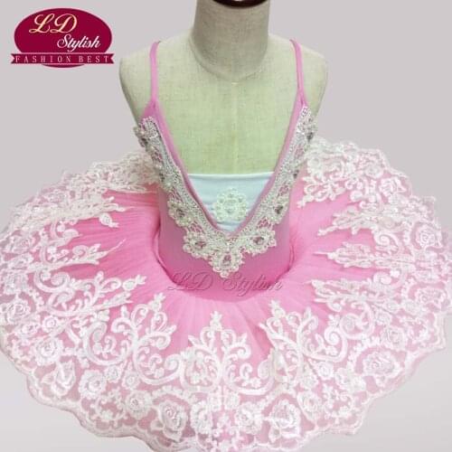 Professional Ballet Dress Adult Sling Pompon Dress TUTU Skirt Autumn Slim White Swan Lake Childrens Performance Ballet Costume