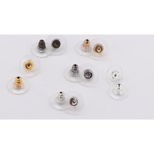 100pcs/lot Rubber Earring Backs Stopper Earnuts Stud Earring Back Supplies For Jewelry DIY Jewelry Findings Making Accessories