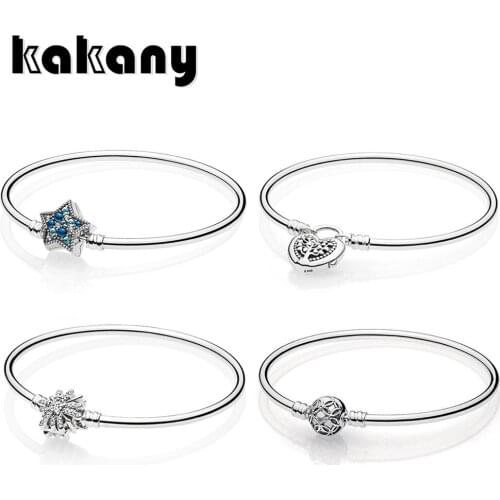 Kakany S925 Sterling Silver Moment Bracelet with Love Tree Clasp Sparkling Starry Sky Bright Firework Bracelet, Free Shipping