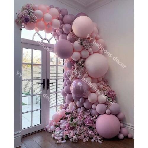 DIY Macaron RETRO Lotus BABY Pink Balloon Garland Arch Kit Wedding Anniversary Birthday Party Baby Shower Global Balloons Decor
