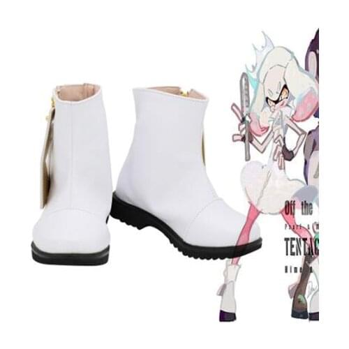 Splatoon 2 Off the Hook Pearl Cosplay Boots Shoes White Women Shoes Costume Customized Accessories Halloween Party Shoes