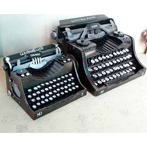 Retro vintage typewriters English non-Chinese props model handmade bar decorations