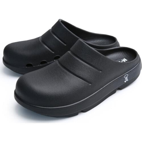 High-Elastic Damping Kitchen Work Shoes Waterproof Oil-Proof Unisex Cook Chef Shoes Non-slip Garden Safety Shoes Plus Size 35-46