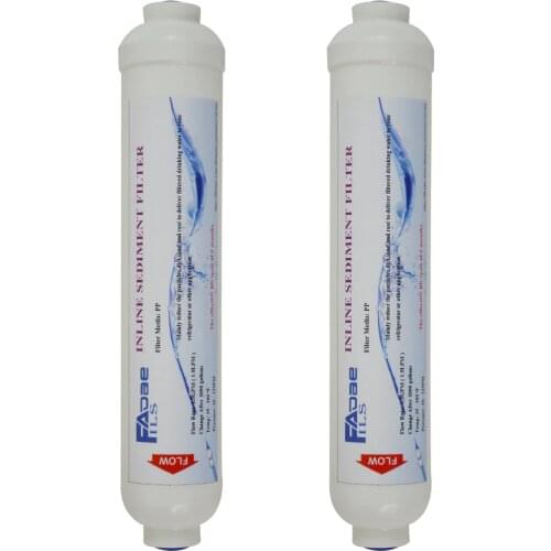 High Quality Refrigerators and ro system water filters T33 Inline Pre/Post Sediment Filter 2000 Gal, 2" OD X 10" Length (2 PACK)