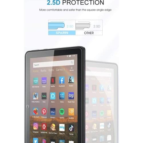 Tablet Tempered Glass Screen Protector Cover for Amazon Fire HD 8 Plus 10th Gen 2020 Resistant Anti-fingerprint Protective Film