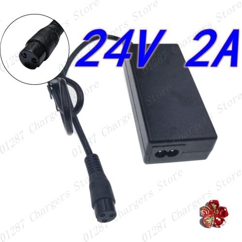 24V 2A lead-acid battery Charger electric scooter ebike charger wheelchair charger golf cart charger 3-Prong Inline 12MM