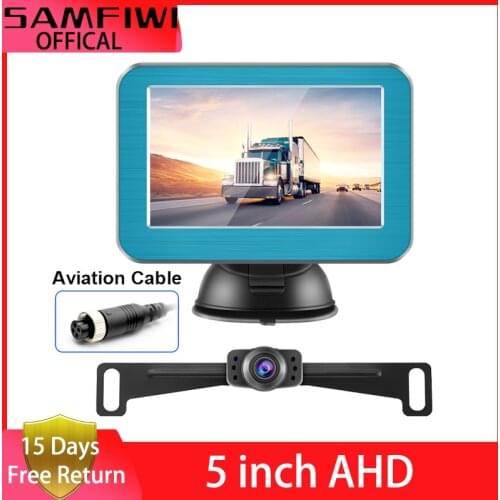 5inch TFT LCD Mirror Monitor AHD/HD Car Display Mirror Screen for Parking Vehicle Rear view Camera Night Vision Reversing 12-24V