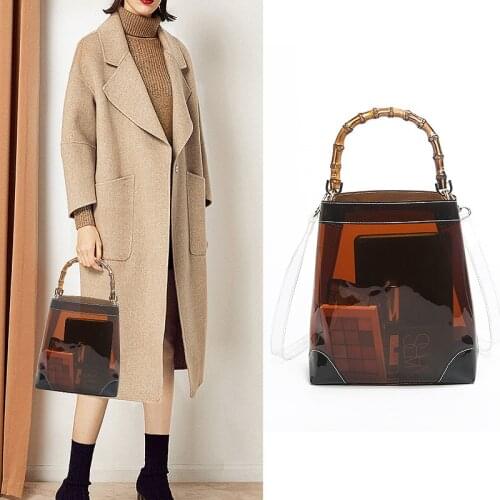 NEW Transparent Hologram Laser Messenger Bag Women bamboo Jelly Shoulder Composite Bag Female Harajuku Tote Girl Handbags Bolsas