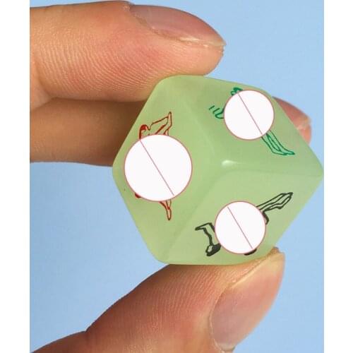 1 pc 6-Sided Dice Luminous Glow In Dark Dice Gaming for Lovers Couples Adult Sex Toys Game