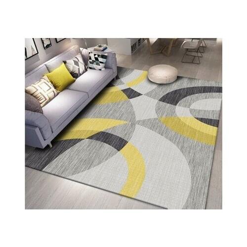 200*300cm Geometric Black Carpet Area Rugs Bedroom Mat Non-slip Floor Rug Super Soft Decorative Flannel Absorbent Carpet