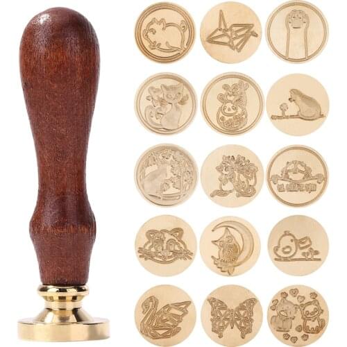 25mm Animal Wax Seal Can Replace Round Copper Head for Antique Scrapbooking Stamps Head Invitation Wedding Decoration
