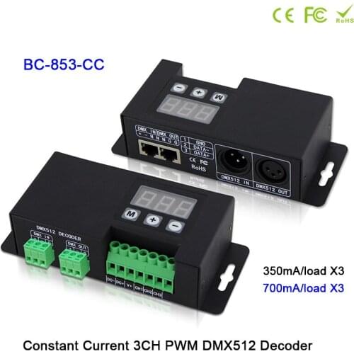 3CH RGB led light dmx master controller;350mA 700mA led CC PWM DMX512 Decoder;led CV PWM DMX512 Decoder for LED Strip tape