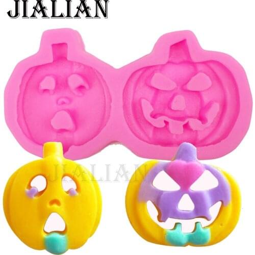 3D pumpkin Halloween chocolate Party cake decorating tools DIY fondant silicone mold Clay Resin sugar Candy Sculpey T0280