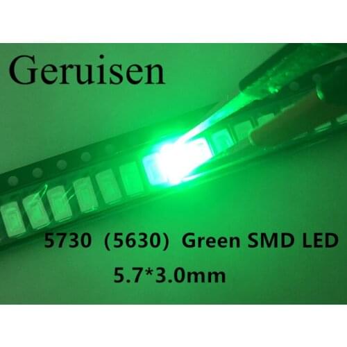 4000PCS 5730/5630 SMD Green LED Light Emitting Diode SMD LED 5730 Green Surface Mount Led 520-575NM 2.0-3.6V Ultra Birght Led