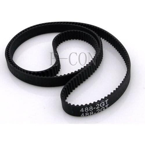 5pcs/lot 488-GT2 Loop Timing Belt Width 6mm GT2 Belt Rubber Fiberglass Inner Length 488mm 244 Teeth for GT2 Timing Pulley