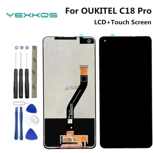 6.55'' 100% Original For OUKITEL C18 Pro LCD Display Touch Screen Digitizer Repair Parts Assembly For OUKITELC18 Pro +Tools