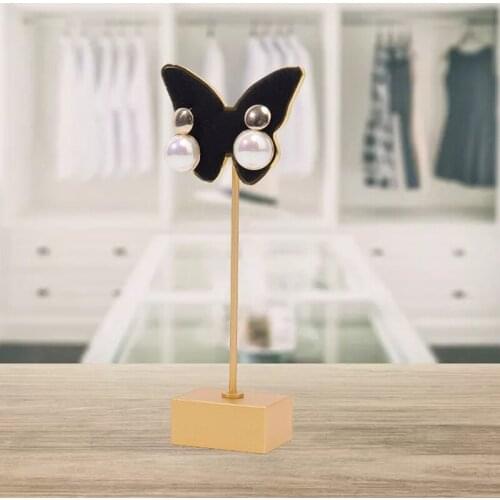 85LB Metal Butterfly Earrings Stand Holder Shelf Jewelry Display Rack Bracket Earring Organizer for Woman Girl Gifts Photography