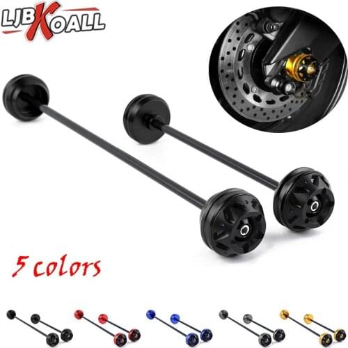 Aluminum Front & Rear Motorcycle Axle CNC Wheel Fork Slider Crash Guard Protector For Yamaha TMAX 500 530 2008 2009 2010 2011