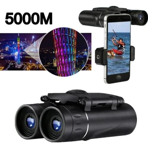 300x25 HD Powerful Binoculars 5000M Long Range Folding Mini Telescope BAK4 FMC Optics for Hunting Sports Outdoor Camping Travel