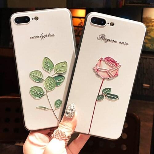Simple Style Embossed Phone Case for iPhone 11 12ProMax X XR XSMax Capa Coque Cute Soft TPU Back Cover for iPhone 6 7 8Plus Gift