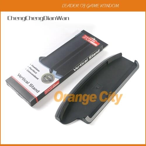 ChengChengDianWan 20pcs/lot high quality Vertical Stand Holder Plastic Base for playstation 3 PS3 Super Slim CECH 4000 Black