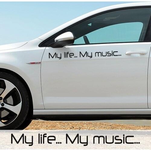 CS-993#60*6.7cm my life my music funny car sticker vinyl decal silver/black for auto car stickers styling car decoration