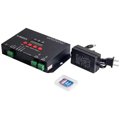 K-4000CK LED pixel controller SD controller DMX512/WS2811/WS2812B/WS2801/APA102 controller;4ports SPI signal output DC5~24V