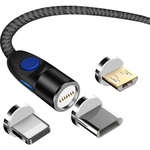 Micro USB Type C Magnetic Charger Cable 3A Fast Charging For Iphone 12 Huawei Samsung Mobile Phone USB C Magnet Charge Data Cord