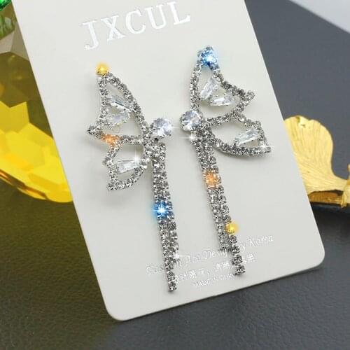 Fashion Butterfly Tassel Drop Earrings For Women Vintage Jewelry Modern Party Wedding Bridal Accessories Trendy Dangle Earrings