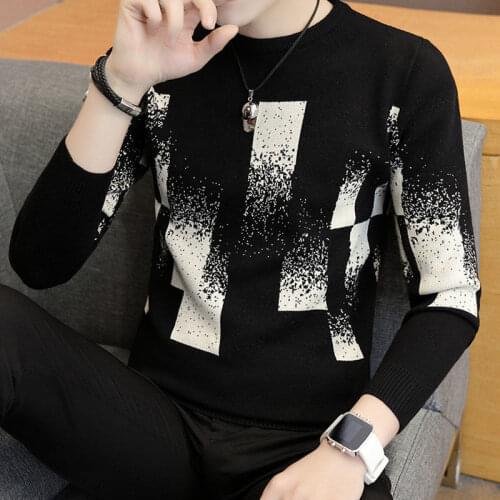 Spring and autumn fashion mens long sleeve sweater