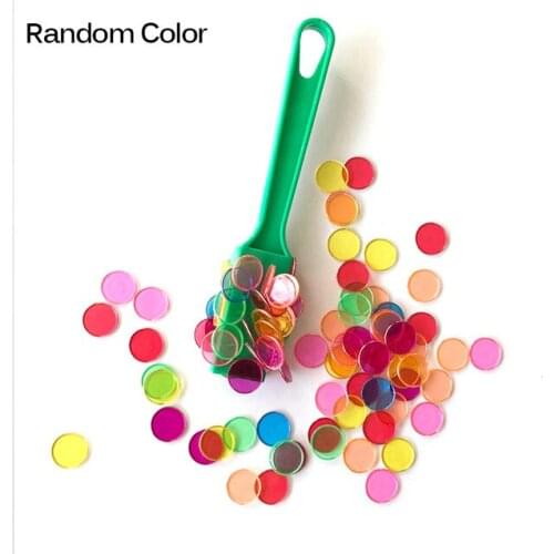 Kid Magnetic Stick Wand Set With Transparent Color Counting Chips With Metal Loop Toys Baby Education Montessori Learning Toy