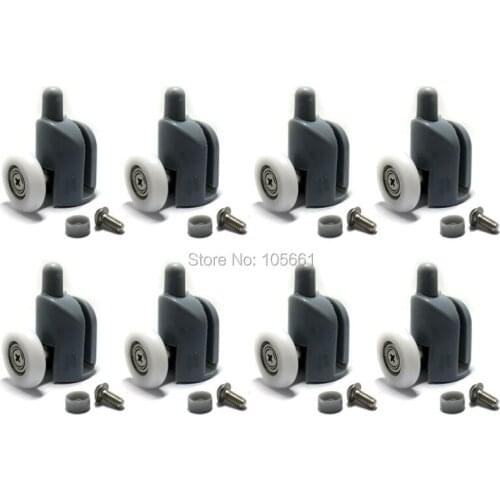 Set of 8 Pcs Bottom Shower Door ROLLERS /Runners/Wheels/Pulleys20/22/23/ 25mm Diameter bathroom Replacement Parts