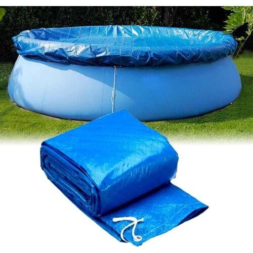 New Swimming Pool Cover Cloth Cloth Bracket Pool Cover Inflatable Swimming Pool Dust Cover Diaper Round Durable PE Cloth