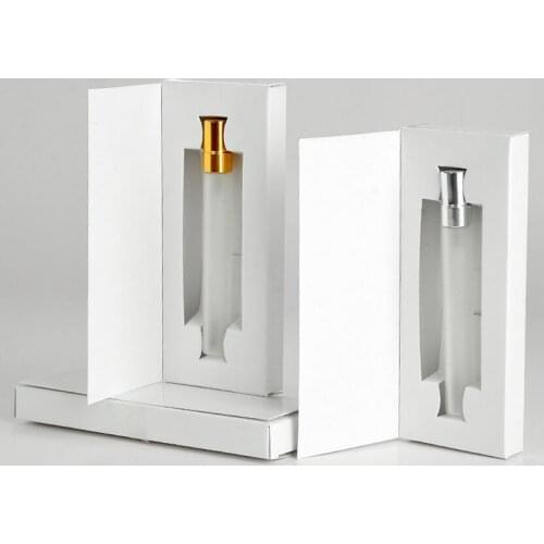 Wholesale 300 Pieces/Lot 10ML Frosted Glass Perfume Bottle With Atomizer And Customizable Paper Boxes