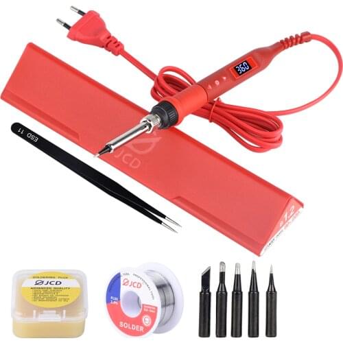 JCD 80W Soldering Iron 908U Update Multi-function Button Adjustable Temperature Soldering Station LCD Lighting Display Iron 908S