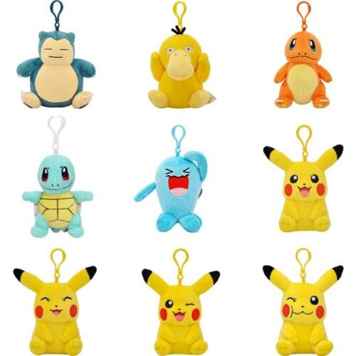 Pokémon Pikachu Pendant Doll Kawaii Snorlax Squirtle Charmander Plush Toy Phone Keychain Pendant Children And Girls Gifts