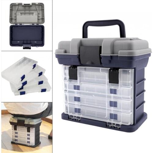 27 x 17 x 26cm 5 Layers Portable Carp Fishing Tackle Boxes Fishing Reel Line Lure Tool Storage Box
