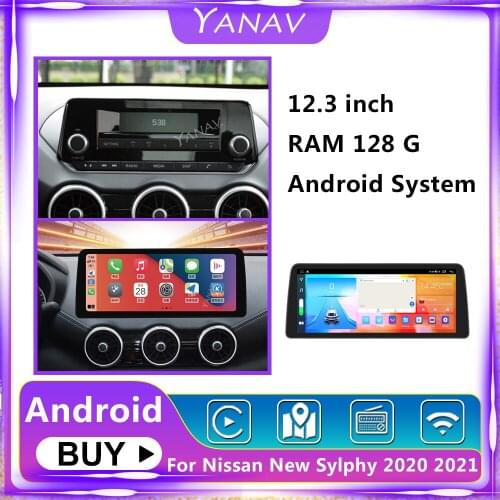 Radio 2 Din Android Carplay Wireless For Nissan New Sylphy 2020-2021 Auto Multimedia Video GPS Navigation Built in Head Unit