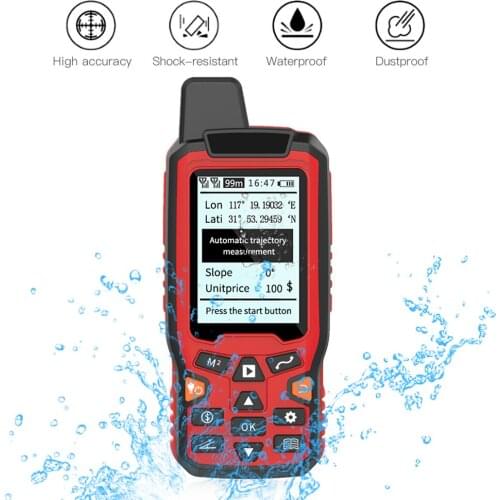 Land Area Measure Handheld USB Navigation Track Area Calculation Meter Backlit Trajectory with Slope Vehicle and Manual Mode