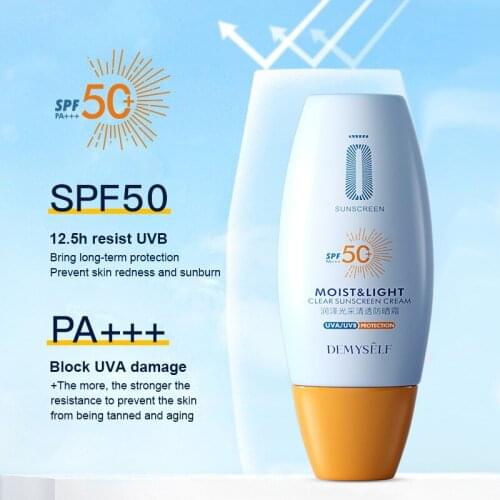 DEMYSELF Facial Sunscreen Whitening SPF 50 High UVA Sun Cream Protection Oil Control Anti-Aging Moisturizing Skin Care TSLM1