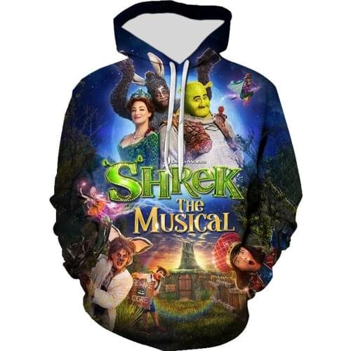 Hoodies Men Women Children Movie Shrek Sweatshirt 3D Printed Pullover Long Sleeve Streetwear Casual Hoody Boy Girl Kids Tops