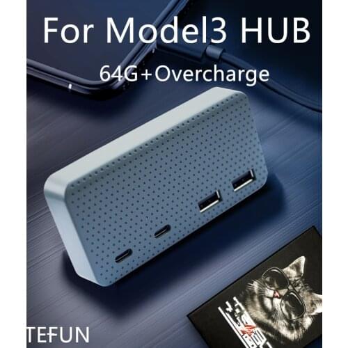 TEFUN for Tesla Model3 USB splitter hub docking station fast charging charger sentinel recorder U disk