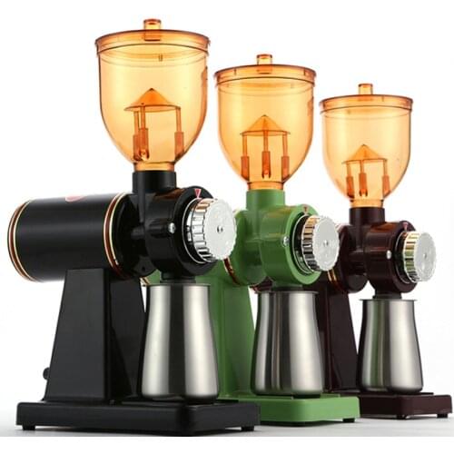 220V / 110V Electric Coffee Beans Grinding Machine 8 Files Home 304 Stainless Steel Fine Mesh Large Capacity Bean Warehouse