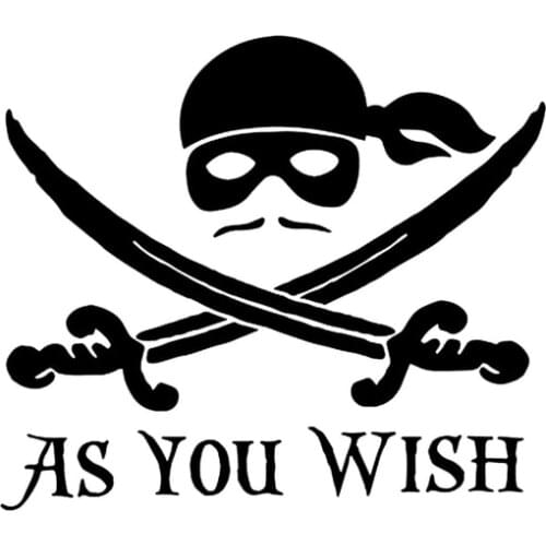 13.7CM*12CM Cartoon As You Wish Vinyl Accessories Car Window Sticker Decal Black Silver