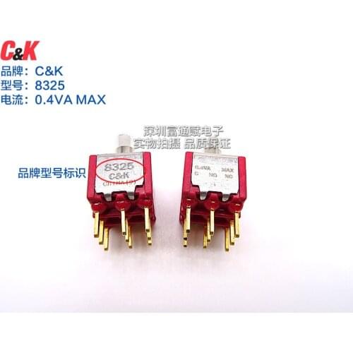 [VK] American C&K button switch 8325 0.4VA MAX 9 feet side bend self reset switch CK without a lock