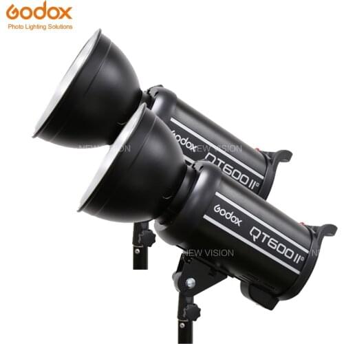 2PCS Godox QT600II QT600 600WS GN76 1/8000s High Speed Sync Flash Strobe Light with Built in 2.4G Wirless System