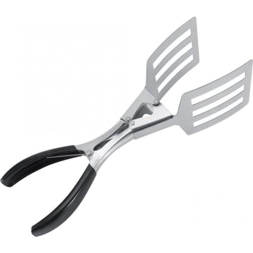 Stainless Steel Fried Fish Bread Meat BBQ Clip Clamp Cooking Kitchen Food Tong for Bread Fried Fish Steak Salad Fruit Clamping