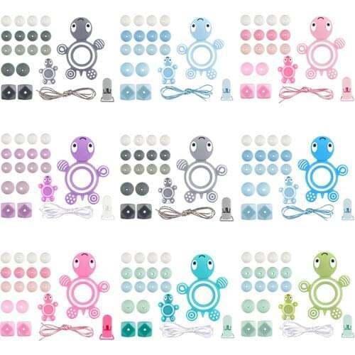 1Set Silicone Beads Food Grade Baby Teething Animal Rodent BPA Free DIY Accessories for Pacifier Chain Clips Baby Teether