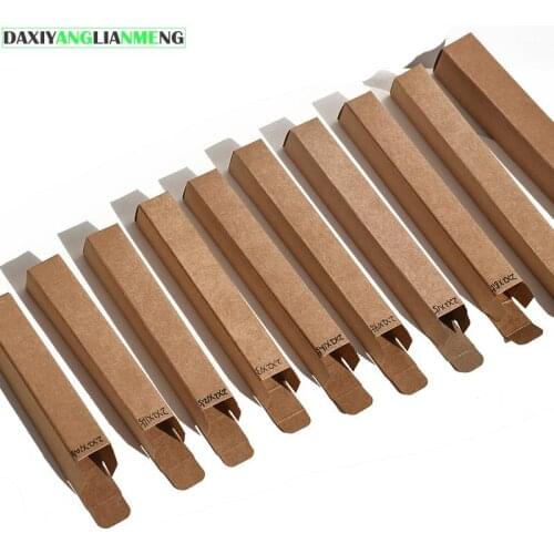 100pcs/lot 2x2x7.1cm/8.5cm/10cm/12cm 6sizes Brown/white/black Kraft Paper gift Box Lipstick Perfume bottle Packing boxes